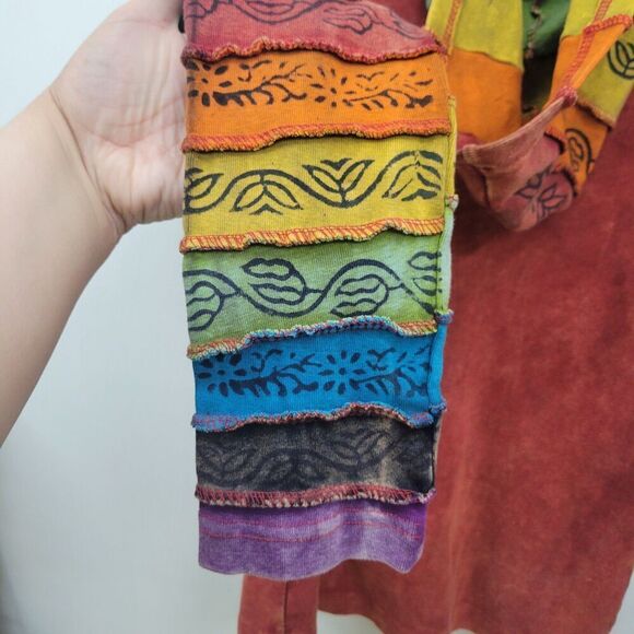Boho Rainbow Sun Hoodie – S/M – Made in Nepal - Picture 8 of 8